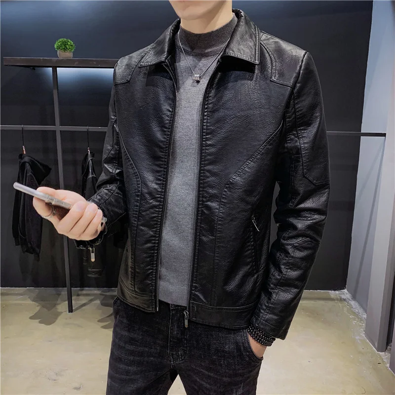 Autumn Men Winter Biker Leather Jackets Men's Fashion Motorcycle Faux Leather Coats Male Slim Solid PU Leather Outwear O477
Autumn Men Winter Biker Leather Jackets Men's Fashion Motorcycle Faux Leather Coats Male Slim Solid PU Leather Outwear O477