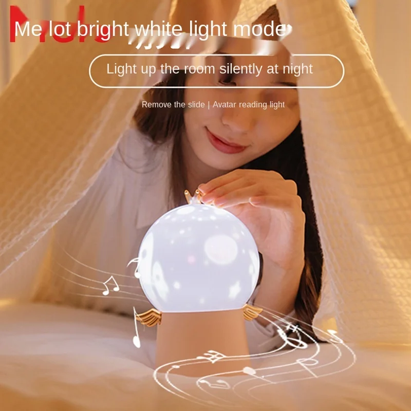 Cute Angel Starry Sky Projection Lamp Music Rotation Small Night Lamp Bedroom Sleep Ambience Light Children's Birthday Gifts 
Cute Angel Starry Sky Projection Lamp Music Rotation Small Night Lamp Bedroom Sleep Ambience Light Children's Birthday Gifts