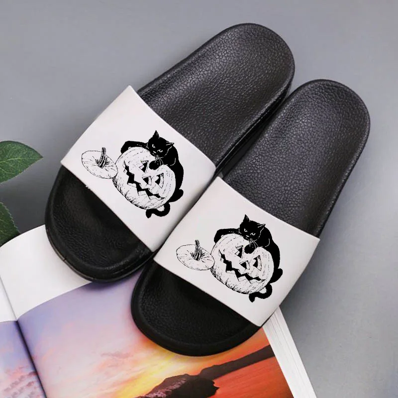 Women Shoes Summer Home Indoor Slippers pumpkin cat Print Thick Non-slip Sandals Bathroom Slides Fashion shoes woman 2021
Women Shoes Summer Home Indoor Slippers pumpkin cat Print Thick Non-slip Sandals Bathroom Slides Fashion shoes woman 2021