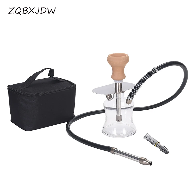 Portable Travel Hookah Set Small Glass Hookah Metal Stainless Steel Fitting Bar KTV Hookah Shisha Chicha Narguile Accessori
Portable Travel Hookah Set Small Glass Hookah Metal Stainless Steel Fitting Bar KTV Hookah Shisha Chicha Narguile Accessori