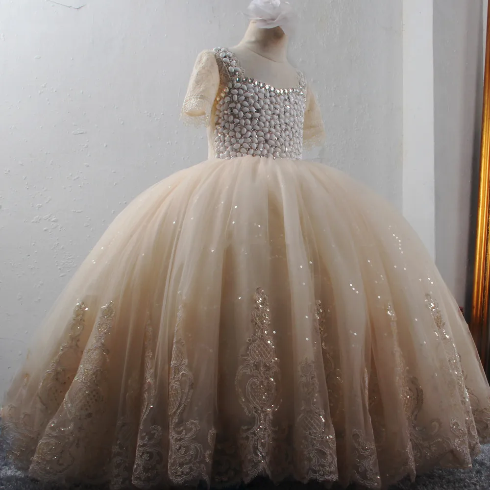 Ball Gown Short Sleeve Flower Girls Dresses for Wedding Little Princess Birthday Dress Party Gowns Kid Size 1-14Y
Ball Gown Short Sleeve Flower Girls Dresses for Wedding Little Princess Birthday Dress Party Gowns Kid Size 1-14Y
