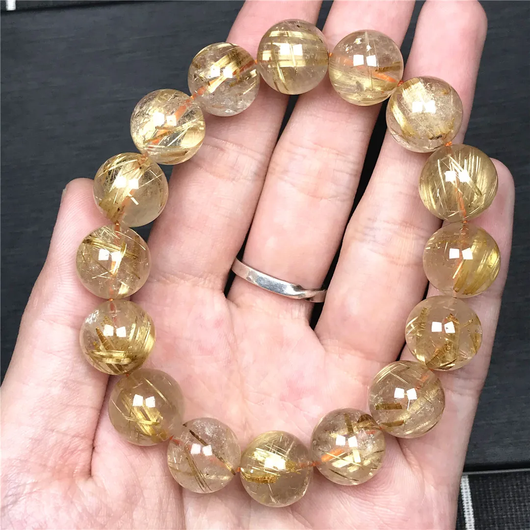 13mm Natural Gold Rutilated Quartz Bracelet For Women Men Healing Wealth Love Gift Crystal Beads Gemstone Jewelry Strands AAAAA
13mm Natural Gold Rutilated Quartz Bracelet For Women Men Healing Wealth Love Gift Crystal Beads Gemstone Jewelry Strands AAAAA