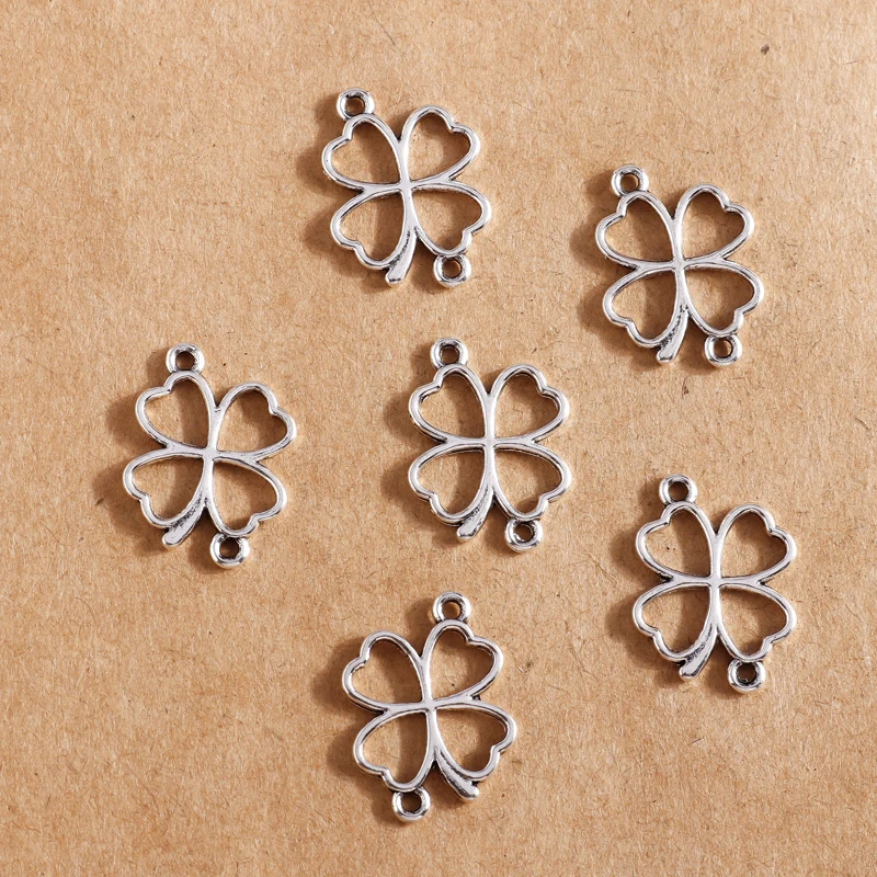 30pcs 14*18mm Alloy Four-Heart Flower Clover Charms Connector Pendant for Necklace Bracelets Jewelry Making DIY Accessories
30pcs 14*18mm Alloy Four-Heart Flower Clover Charms Connector Pendant for Necklace Bracelets Jewelry Making DIY Accessories