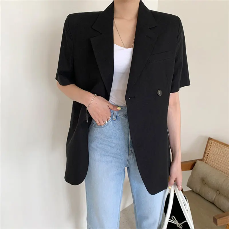 2021 Summer All Match Femme Hot Loose Solid Office Lady Streetwear Vintage Jackets Short Sleeves Casual Retro Blazers
2021 Summer All Match Femme Hot Loose Solid Office Lady Streetwear Vintage Jackets Short Sleeves Casual Retro Blazers
