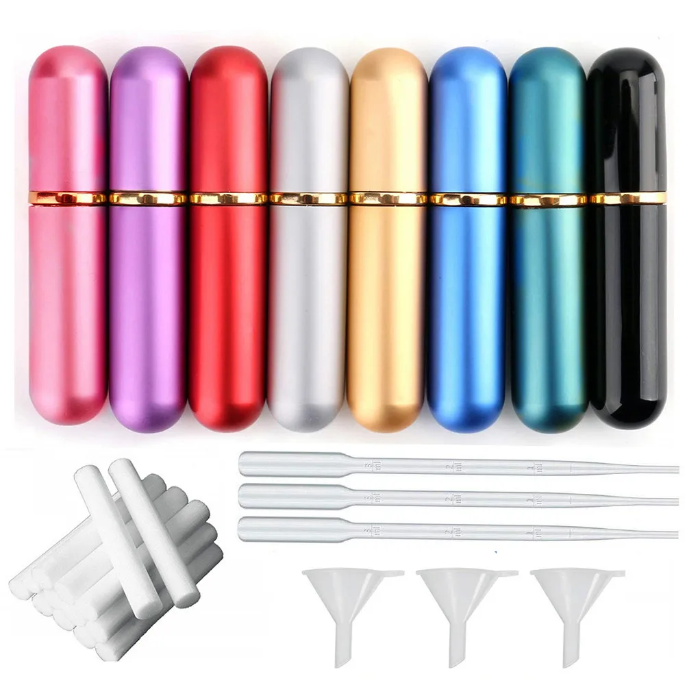 10pcs 5ml Empty Colorful Metal Nasal Inhalers for Essential Oils Aromatherapy Blank Aluminum Tubes Replacement Wicks
10pcs 5ml Empty Colorful Metal Nasal Inhalers for Essential Oils Aromatherapy Blank Aluminum Tubes Replacement Wicks