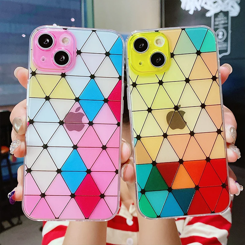 Colorful Diamond Plaid Phone Case For iPhone 13 Pro Max 12 Mini 11 X XS XR 7 8 Plus Luxury Transparent Soft TPU Shockproof Cover
Colorful Diamond Plaid Phone Case For iPhone 13 Pro Max 12 Mini 11 X XS XR 7 8 Plus Luxury Transparent Soft TPU Shockproof Cover