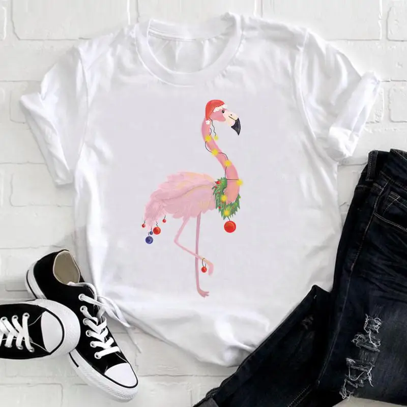 Merry Christmas T Tee Fashion Flamingo Sweet 2022 Women Holiday Clothes Female Top Cartoon Print Tshirt New Year Graphic T-shirt
Merry Christmas T Tee Fashion Flamingo Sweet 2022 Women Holiday Clothes Female Top Cartoon Print Tshirt New Year Graphic T-shirt