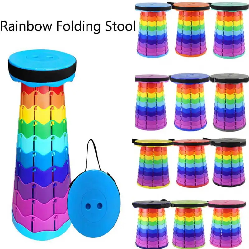 New Rainbow Retractable Furniture Stool for Camping Fishing Portable Outdoor Stool Lounge Folding Chair Camping Stool Seat Chair
New Rainbow Retractable Furniture Stool for Camping Fishing Portable Outdoor Stool Lounge Folding Chair Camping Stool Seat Chair