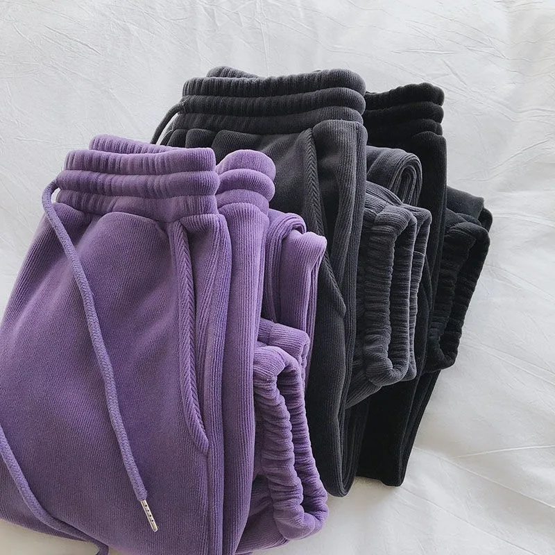 Pants Women Sportswear Women Winter Thick Pants Fleece Warm Female Casual Loose Long Harem Trousers High Waist Woman Pants Hot
Pants Women Sportswear Women Winter Thick Pants Fleece Warm Female Casual Loose Long Harem Trousers High Waist Woman Pants Hot