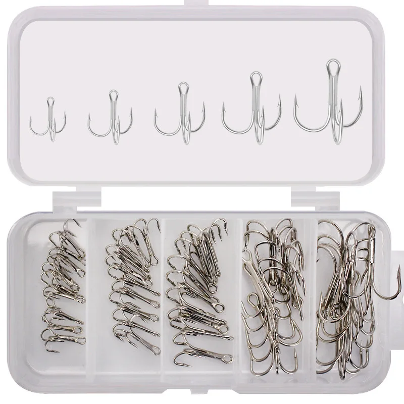 50pcs White nickel fishing hook with barbed hooks tip and fishing gear treble hooks 3 way swivel saltwater tackle lot anchor
50pcs White nickel fishing hook with barbed hooks tip and fishing gear treble hooks 3 way swivel saltwater tackle lot anchor