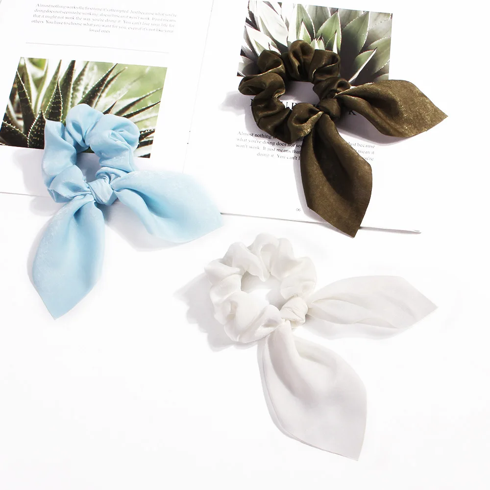 New Solid color Hair Scrunchies Girls/Women Bunny Ear Knot Bow Hair Bands Rabbit Ear Hair tie Ponytail Hair Accessories
New Solid color Hair Scrunchies Girls/Women Bunny Ear Knot Bow Hair Bands Rabbit Ear Hair tie Ponytail Hair Accessories