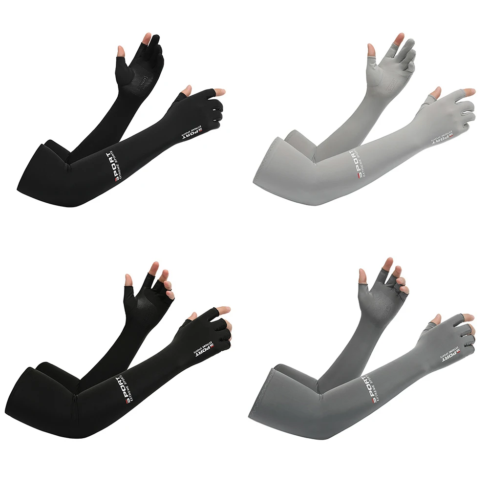 Summer Ice Fabric Arm Sleeves Half Finger Unisex Sun UV Protection Outdoor Sports Running Cycling Sunshade Arm Cover for Adult
Summer Ice Fabric Arm Sleeves Half Finger Unisex Sun UV Protection Outdoor Sports Running Cycling Sunshade Arm Cover for Adult