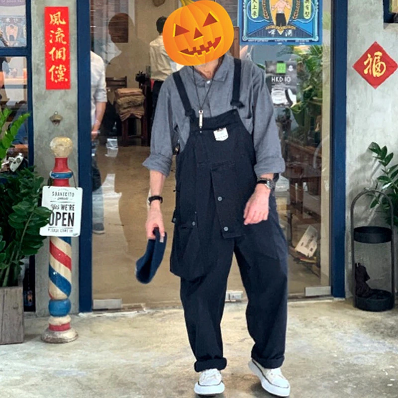 2021 Men's Multi-Pocket Bib Overalls Hip Hop Streetwear Cargo Work Pants Jumpsuits Casual Loose Pants For Men Loose Pants Men
2021 Men's Multi-Pocket Bib Overalls Hip Hop Streetwear Cargo Work Pants Jumpsuits Casual Loose Pants For Men Loose Pants Men