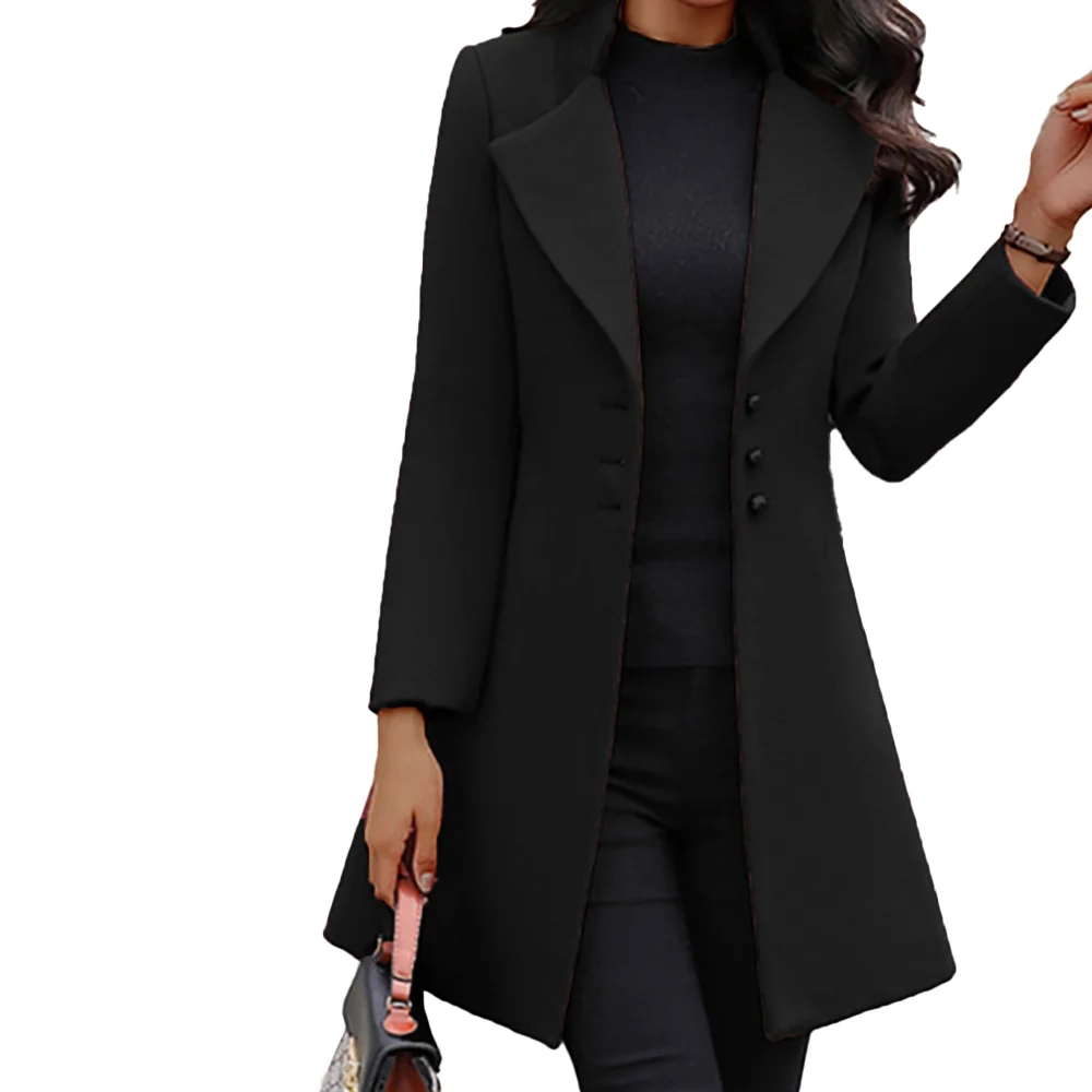 Solid Color Women Overcoats Fashion Pocket Vintage Jackets Slim Fit Button Casual Outwear Long Sleeve Turn-Down Collar Coats
Solid Color Women Overcoats Fashion Pocket Vintage Jackets Slim Fit Button Casual Outwear Long Sleeve Turn-Down Collar Coats