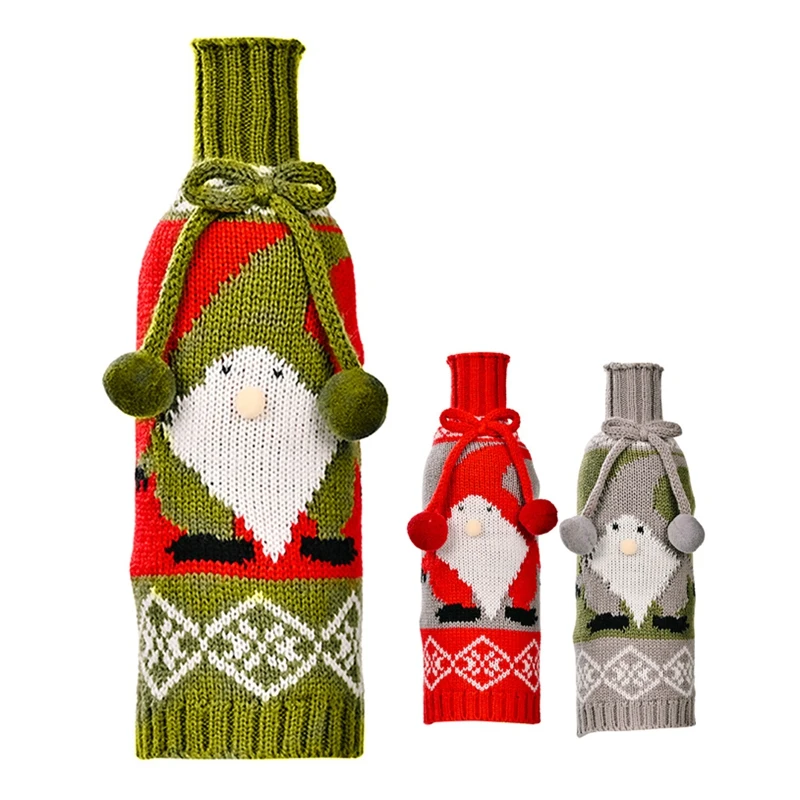 Милый Рождественский чехол для винной бутылки, многоразовый чехол для винной бутылки, украшение для праздника, вечеринки, Рождества, стола
Милый Рождественский чехол для винной бутылки, многоразовый чехол для винной бутылки, украшение для праздника, вечеринки, Рождества, стола