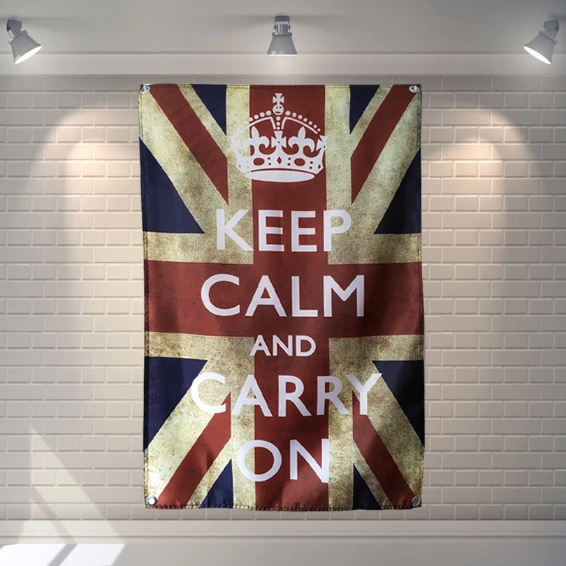 "KEEP CALM AND CARRY ON" 56X36 inches large banner retro rock band logo poster cloth painting Bar Cafes home decor
"KEEP CALM AND CARRY ON" 56X36 inches large banner retro rock band logo poster cloth painting Bar Cafes home decor