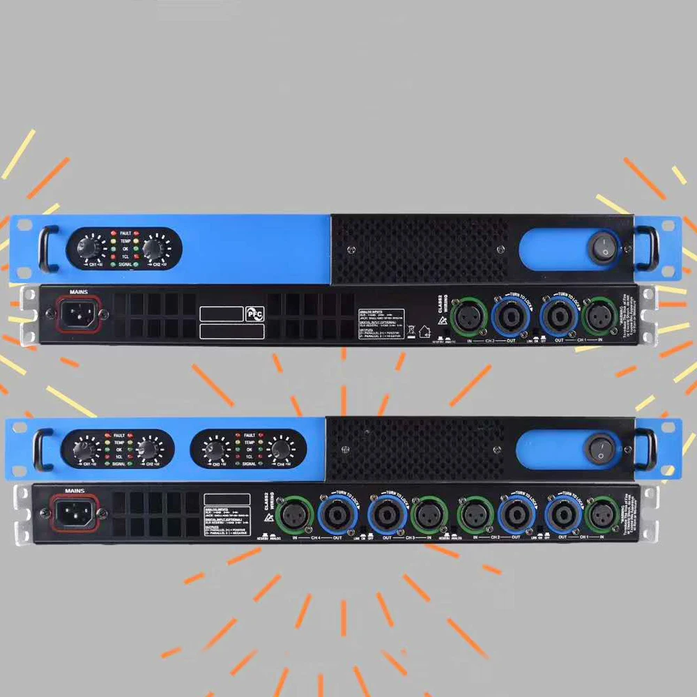 MiCWL Q350 4 Channel 2600W Digital Power Amplifier 2 Channel 5200 Watts Stereo AMP for Stage Speaker
MiCWL Q350 4 Channel 2600W Digital Power Amplifier 2 Channel 5200 Watts Stereo AMP for Stage Speaker