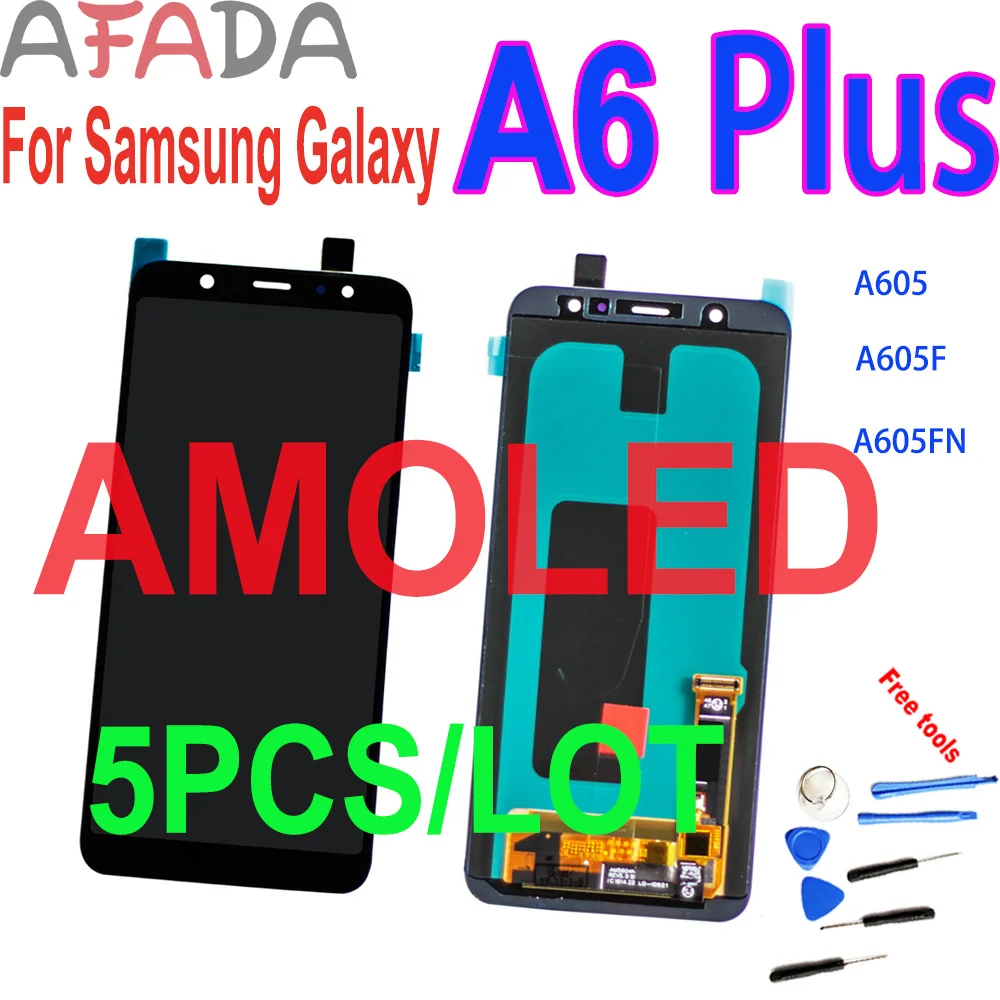 5 шт./лот 6 "AMOLED LCD для Samsung Galaxy A6 + A6 PLUS A605 дисплей A605F A605FN LCD сенсорный экран дигитайзер сборка Замена
5 шт./лот 6 "AMOLED LCD для Samsung Galaxy A6 + A6 PLUS A605 дисплей A605F A605FN LCD сенсорный экран дигитайзер сборка Замена