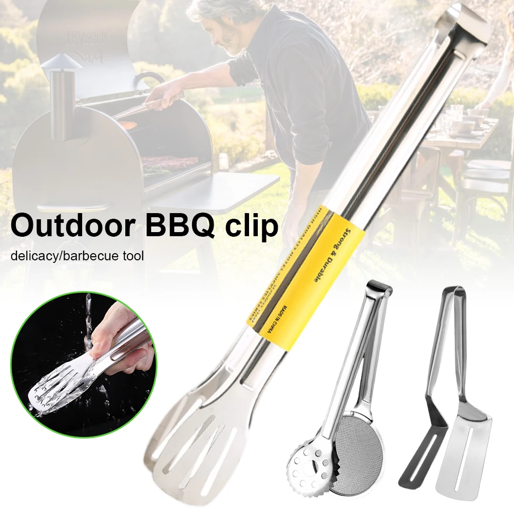 Outdoor BBQ Non-Slip Stainless Steel Food Tongs High Temperature Barbecue Tong For Camping Accessories Cooking Utensils
Outdoor BBQ Non-Slip Stainless Steel Food Tongs High Temperature Barbecue Tong For Camping Accessories Cooking Utensils
