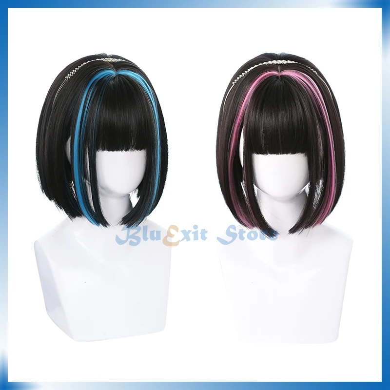 Highlight Pink Blue Lolita headwear Gothic Harajuku Fairy Cosplay Bangs Mixed Black Short Straight BOBO Sweet Adult Girls
Highlight Pink Blue Lolita headwear Gothic Harajuku Fairy Cosplay Bangs Mixed Black Short Straight BOBO Sweet Adult Girls