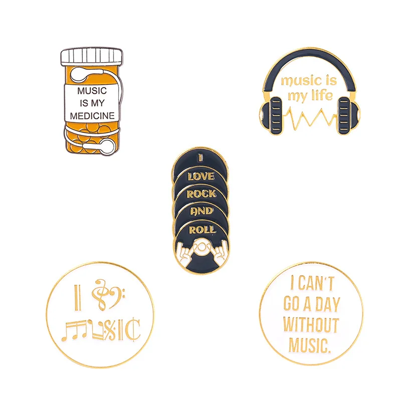 Music Lover Music Life Enamel Pins Earphone Note CD Rock n Roll Brooches Bag Hat Lapel Pin Badge Jewelry Gift for Women Kids
Music Lover Music Life Enamel Pins Earphone Note CD Rock n Roll Brooches Bag Hat Lapel Pin Badge Jewelry Gift for Women Kids