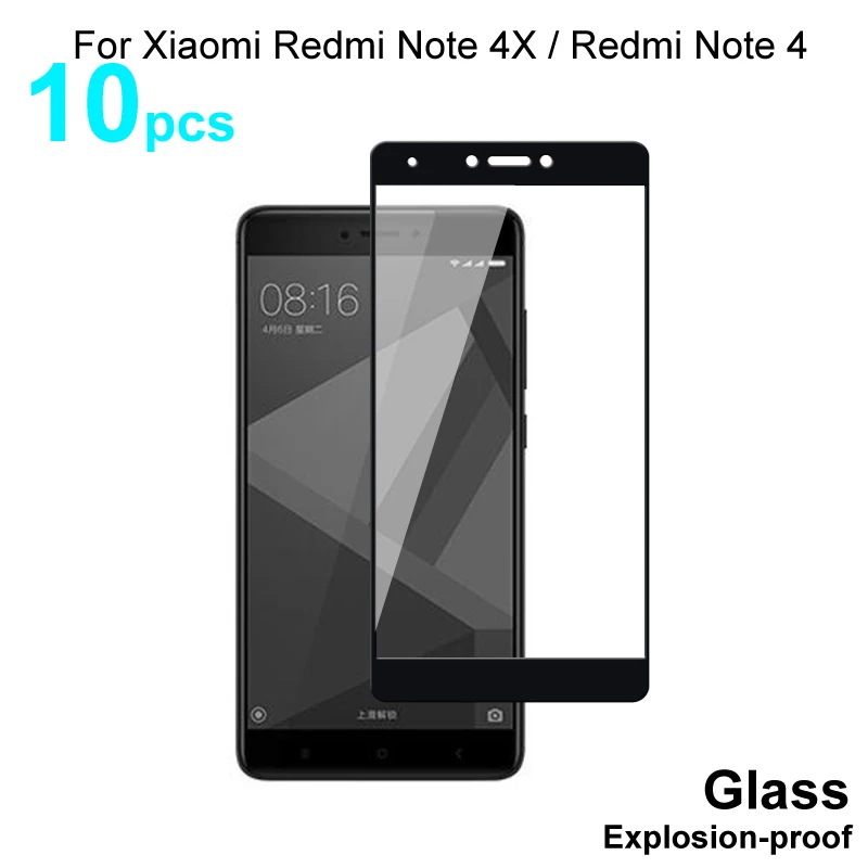 Закаленное стекло с полным покрытием для Xiaomi Redmi Note 4X / 4 защита экрана Защитное