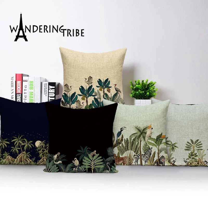 Tropical Jungle Cushion Cover Monkey Flamingo 45X45Cm Pillow Case Plant Decorative Pillowcases on Pillows Cushion Covers Kissen
Tropical Jungle Cushion Cover Monkey Flamingo 45X45Cm Pillow Case Plant Decorative Pillowcases on Pillows Cushion Covers Kissen