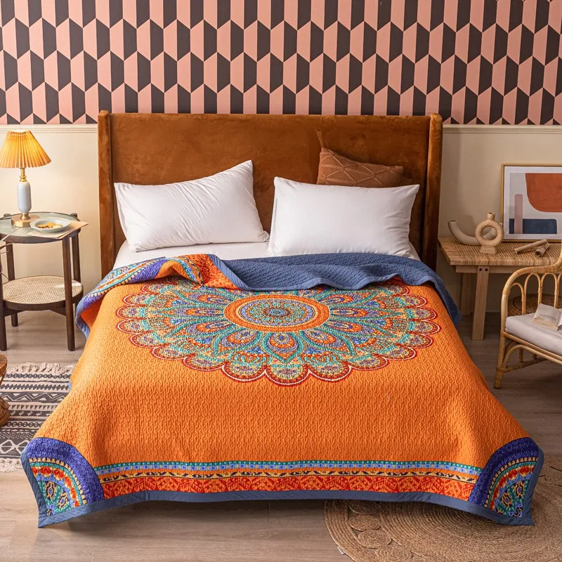 Bohemian Quilt Full/Queen Boho Chic Mandala Pattern Soft Boho 100%Cotton Quilted Bedspread Comforter Coverlet for All Season 
Bohemian Quilt Full/Queen Boho Chic Mandala Pattern Soft Boho 100%Cotton Quilted Bedspread Comforter Coverlet for All Season
