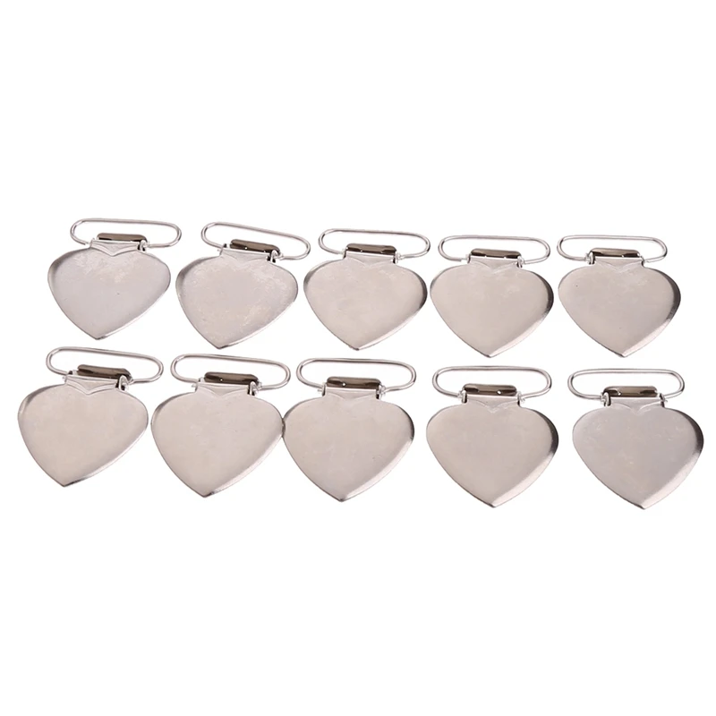 10Pcs Heart Shape Insert Baby Pacifier Metal Holder Suspender Clips Mitten Craft 
10Pcs Heart Shape Insert Baby Pacifier Metal Holder Suspender Clips Mitten Craft