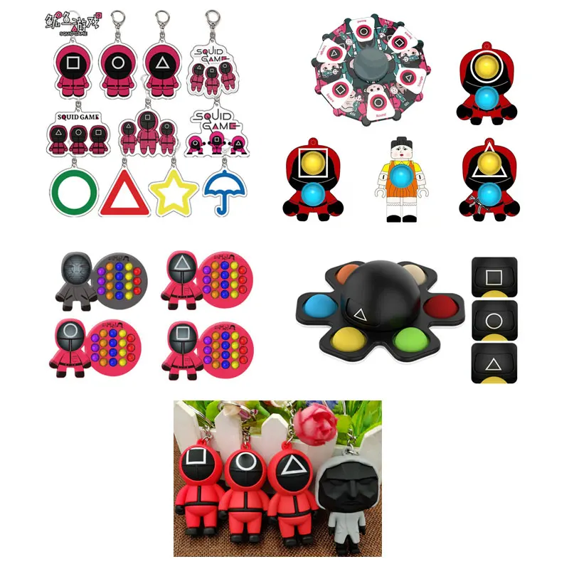Squid Game Keychain Pop bubble toys Soldier Triangle Series 3d Mini Doll Figurine Keyring Car Backpack Pendant Gift Ornament
Squid Game Keychain Pop bubble toys Soldier Triangle Series 3d Mini Doll Figurine Keyring Car Backpack Pendant Gift Ornament