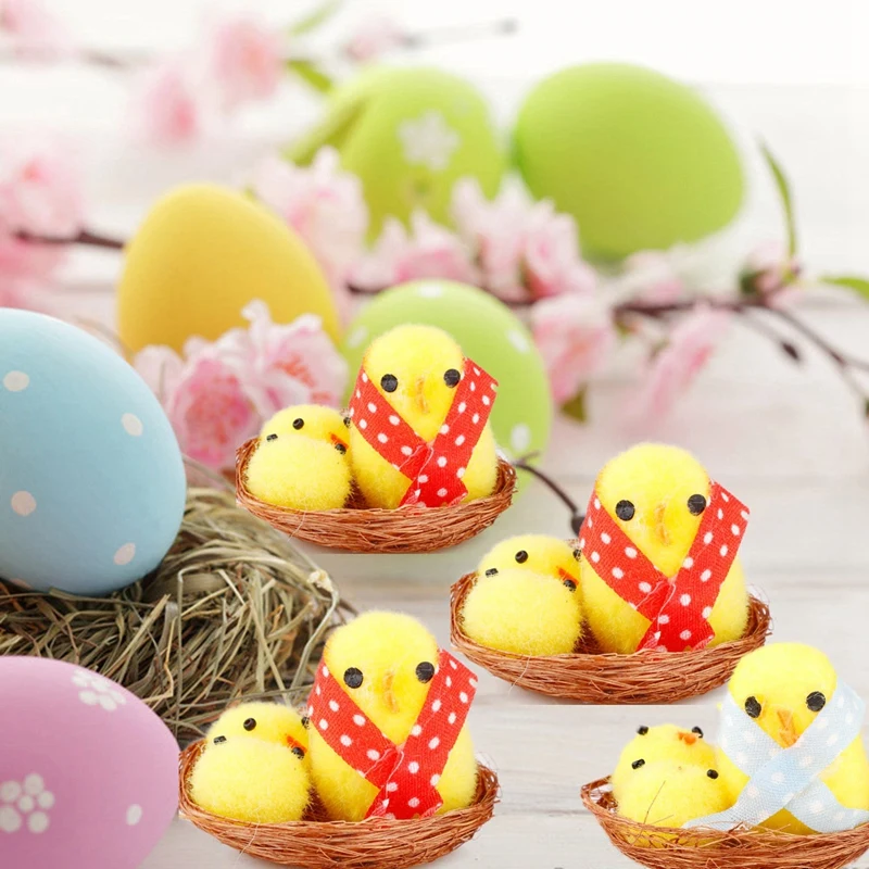 12Pcs Simulation Easter Chick Yellow Mini Lovely Artificial Home Decoration Toys Plush Chicken Easter Gift for Children 
12Pcs Simulation Easter Chick Yellow Mini Lovely Artificial Home Decoration Toys Plush Chicken Easter Gift for Children