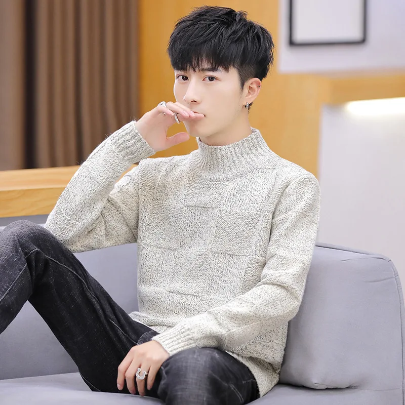 Mens Sweaters New Dark Gray Youth Round Neck Sleeve Beige Brown Wine Red Light Grey Long-sleeved Winter Casual Men Sweater
Mens Sweaters New Dark Gray Youth Round Neck Sleeve Beige Brown Wine Red Light Grey Long-sleeved Winter Casual Men Sweater