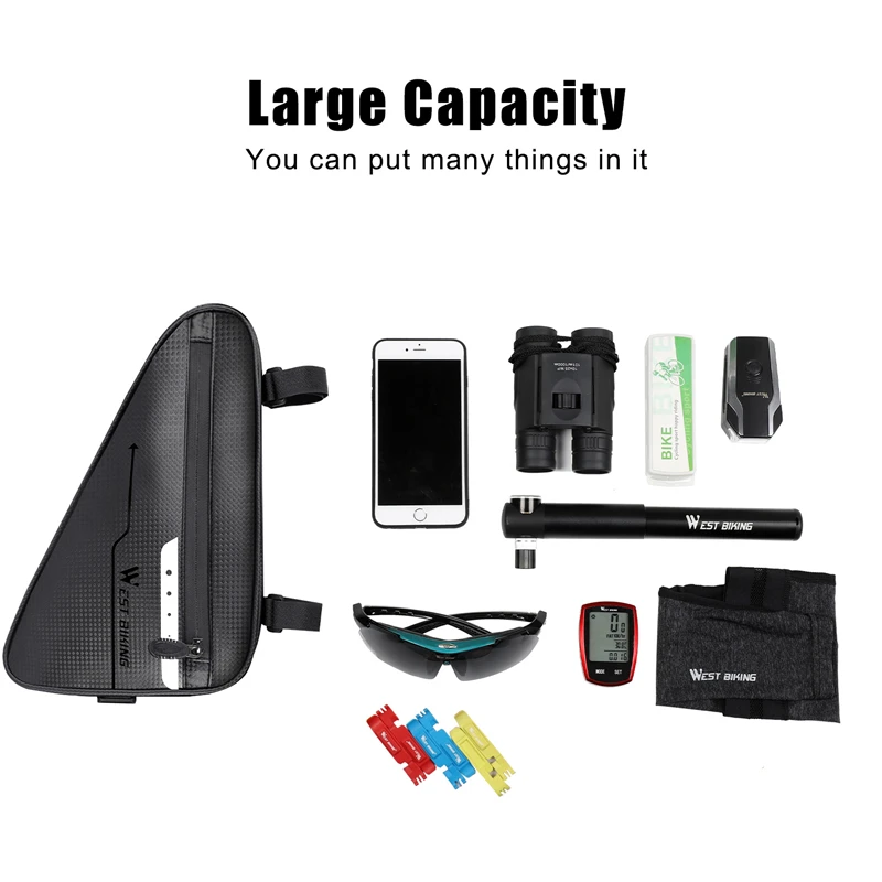 WEST BIKING Cycling Bag Front Tube Frame Bags Waterproof MTB Road Triangle Pannier Repair Tool Package Bike Bicycle Tube Bag
WEST BIKING Cycling Bag Front Tube Frame Bags Waterproof MTB Road Triangle Pannier Repair Tool Package Bike Bicycle Tube Bag