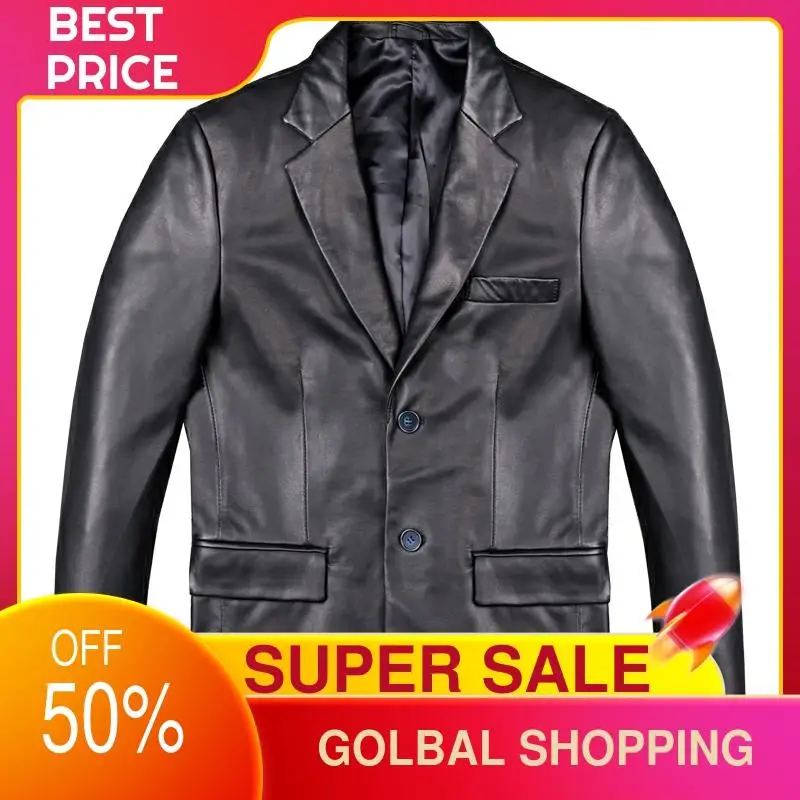 2021 Black Casual Style Genuine Leather Suit Men Single Breasted Real Natural Thin Sheepskin Slim Fit Western-style Clothes
2021 Black Casual Style Genuine Leather Suit Men Single Breasted Real Natural Thin Sheepskin Slim Fit Western-style Clothes