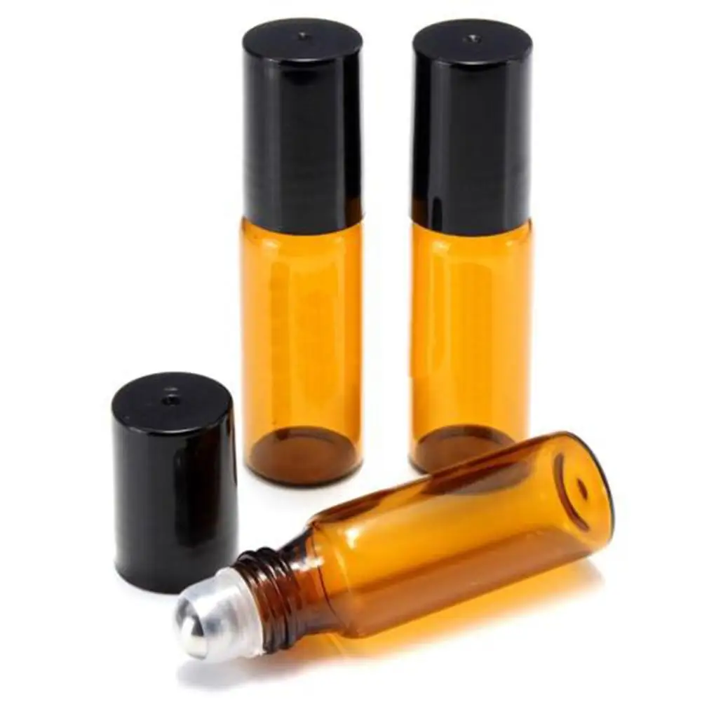 10PCS/lot 5/10 ML Amber Glass Roll on Bottle with Glass Metal Ball Brown Thin Glass Roller Essential Oil Vials Perfume Bottle
10PCS/lot 5/10 ML Amber Glass Roll on Bottle with Glass Metal Ball Brown Thin Glass Roller Essential Oil Vials Perfume Bottle