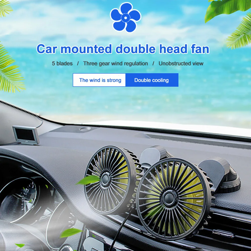 Vehicle Air Vent Rotation Car Fan USB Port Cooling Interior Accessories Summer Ventilation Low Noise Double Head Desktop Auto
Vehicle Air Vent Rotation Car Fan USB Port Cooling Interior Accessories Summer Ventilation Low Noise Double Head Desktop Auto