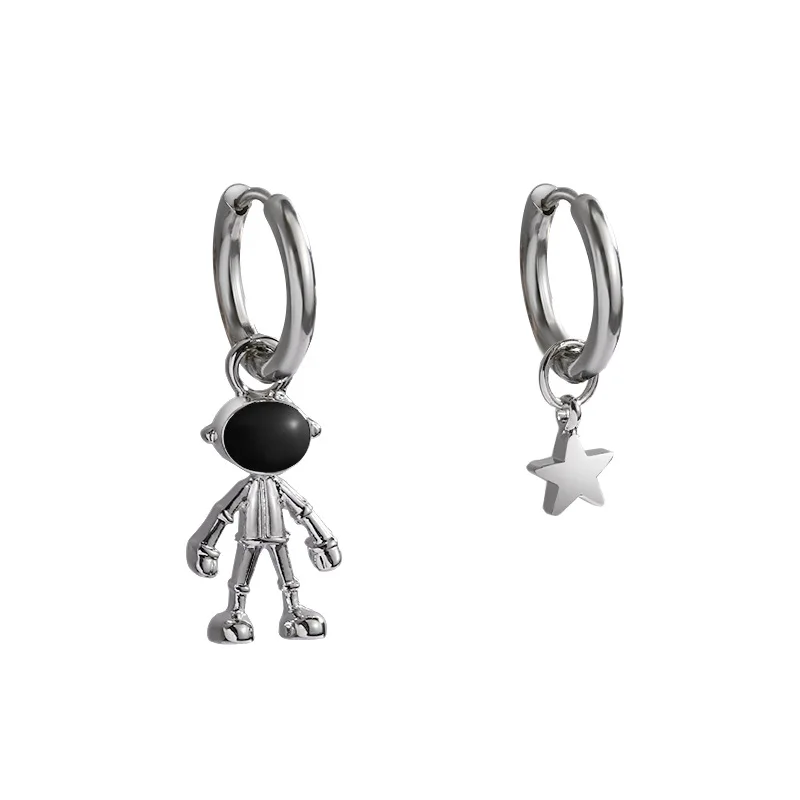 European and American retro hip-hop astronaut asymmetrical astronaut female earrings
European and American retro hip-hop astronaut asymmetrical astronaut female earrings