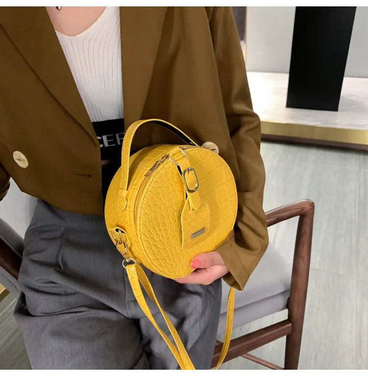 Design Fashion Women Shoulder Bag Retro Leather Crocodile Pattern Women's Crossbody Bags Ladies Purse Female Round Handbags
Design Fashion Women Shoulder Bag Retro Leather Crocodile Pattern Women's Crossbody Bags Ladies Purse Female Round Handbags
