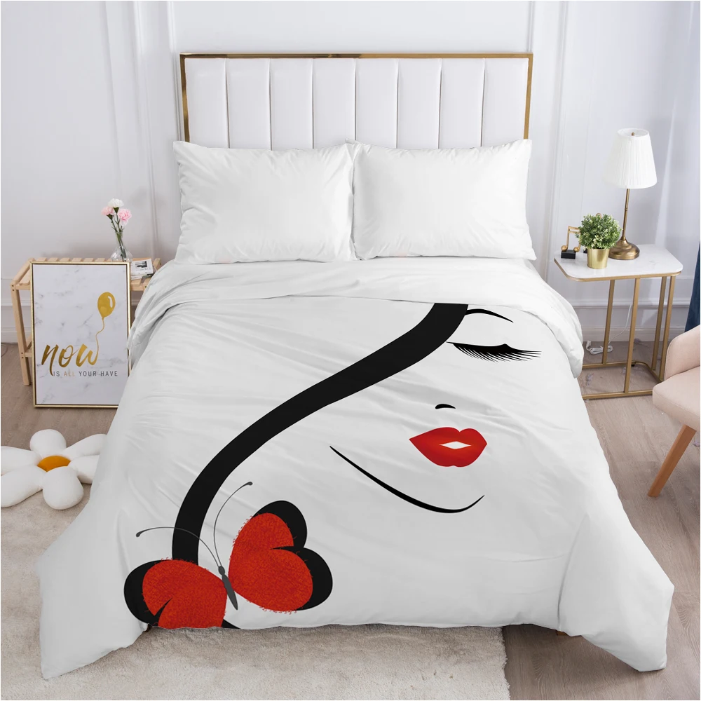 Luxury Duvet cover Quilt/Blanket/Comfortable Case 140x200 150x200 240x220 240x260 for Home 3D Bedding Print Woman black 
Luxury Duvet cover Quilt/Blanket/Comfortable Case 140x200 150x200 240x220 240x260 for Home 3D Bedding Print Woman black