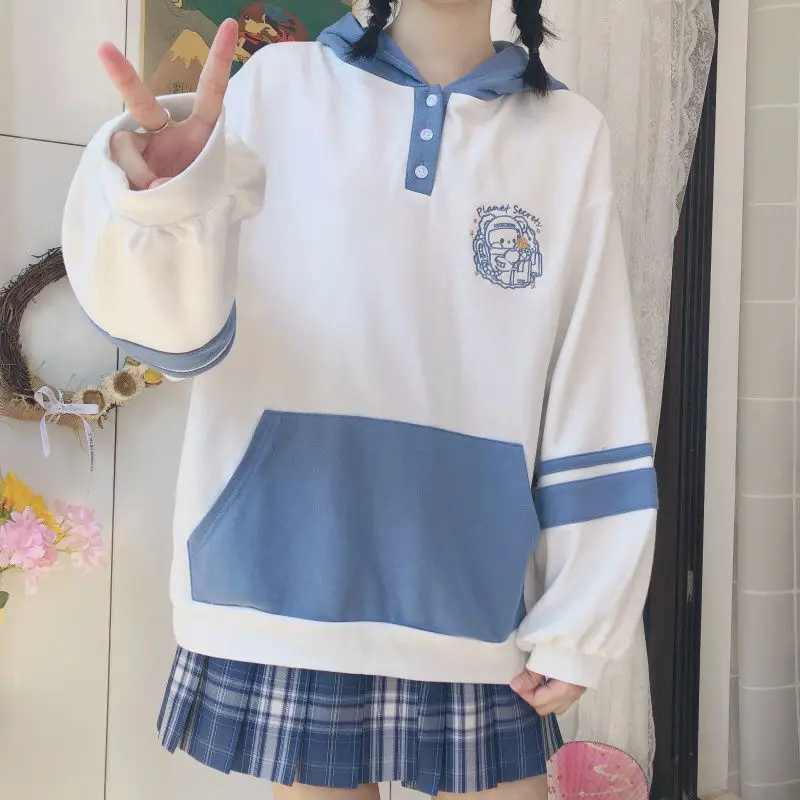 Harajuku Blue Patchwork Sweatshirt Women Clothes Autumn Winter Hoodies Loose White Winter High Street Hoodie Streetwear Females
Harajuku Blue Patchwork Sweatshirt Women Clothes Autumn Winter Hoodies Loose White Winter High Street Hoodie Streetwear Females