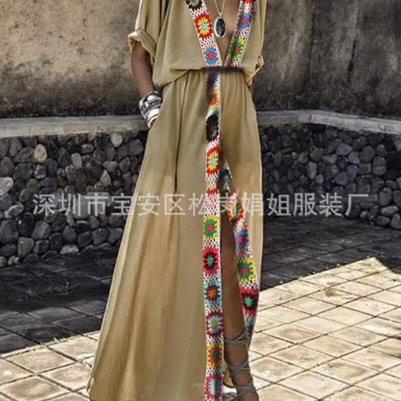 Bikini Cover Up Beach Tunic Wear Sarongs For Women Pareos Woman Free Shipping Swimwear Tong Patchwork Dress Split Sexy Smocks
Bikini Cover Up Beach Tunic Wear Sarongs For Women Pareos Woman Free Shipping Swimwear Tong Patchwork Dress Split Sexy Smocks