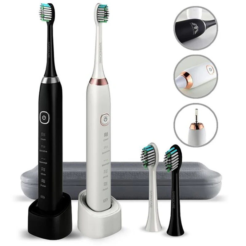 Seago Sonic Electric Toothbrush Tooth brush USB Rechargeable adult Waterproof Ultrasonic automatic 5 Mode with Travel case
Seago Sonic Electric Toothbrush Tooth brush USB Rechargeable adult Waterproof Ultrasonic automatic 5 Mode with Travel case