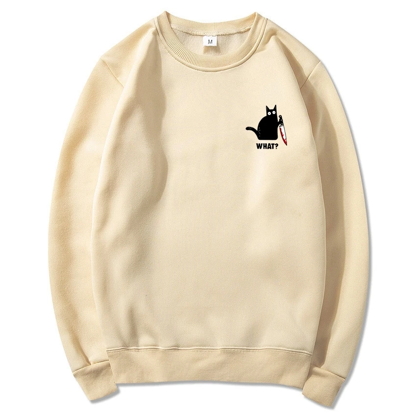 Cat What Sweatshirt Murderous Cat With Knife Funny Halloween Gift Women Hoodies Sweatshirt Unisex Cotton Sweatshirt For Women
Cat What Sweatshirt Murderous Cat With Knife Funny Halloween Gift Women Hoodies Sweatshirt Unisex Cotton Sweatshirt For Women