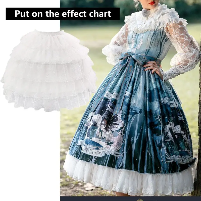 Vintage Female Tiered Ruffles Lace Short Petticoat 2 Hoops Lolita Cosplay Puffy Bustle Underskirt Bridal Wedding Dress Crinoline
Vintage Female Tiered Ruffles Lace Short Petticoat 2 Hoops Lolita Cosplay Puffy Bustle Underskirt Bridal Wedding Dress Crinoline