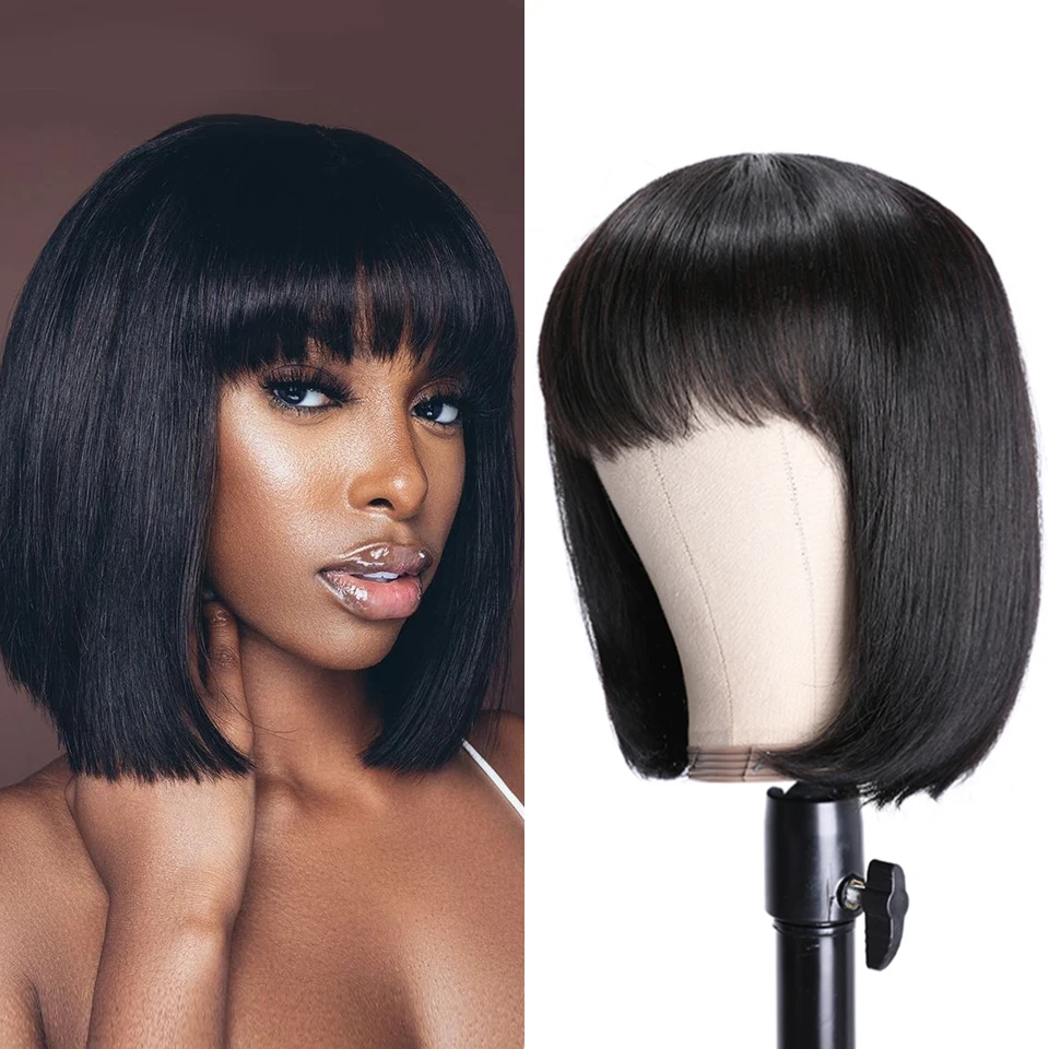 Short Bob Wigs With Bangs Human Hair Bob Wigs Brazilian Remy Hair None Lace Front Wigs Glueless Full Machine Made Wigs For Women
Short Bob Wigs With Bangs Human Hair Bob Wigs Brazilian Remy Hair None Lace Front Wigs Glueless Full Machine Made Wigs For Women