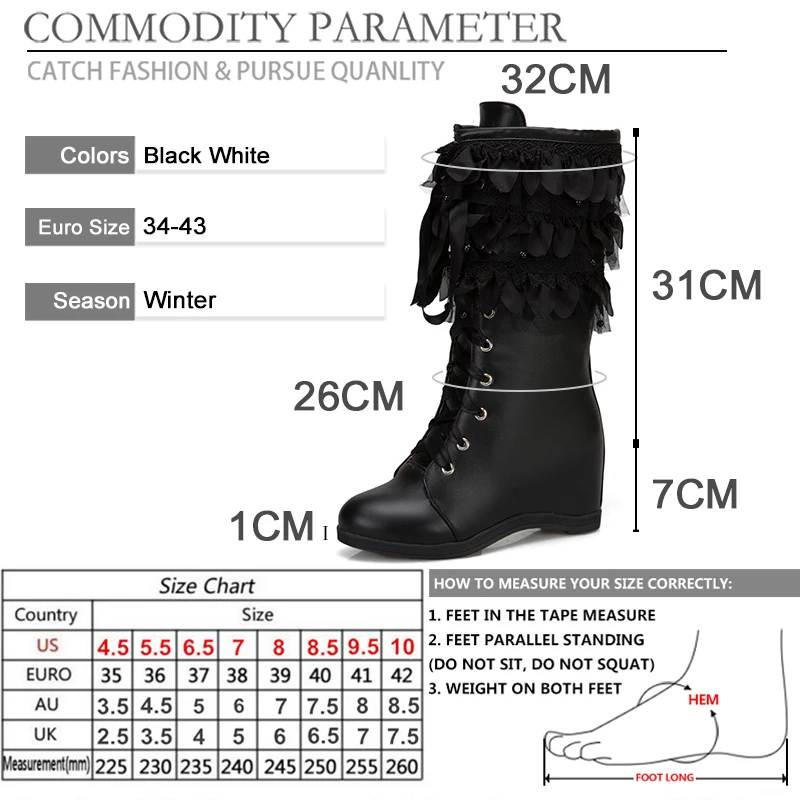 BYQDY Winter Round Toe Woman Boots Flounced High Heel Mid-calf Boots Plus 41-43 Short Plush Patent Leather Wedge Heels Shoes
BYQDY Winter Round Toe Woman Boots Flounced High Heel Mid-calf Boots Plus 41-43 Short Plush Patent Leather Wedge Heels Shoes