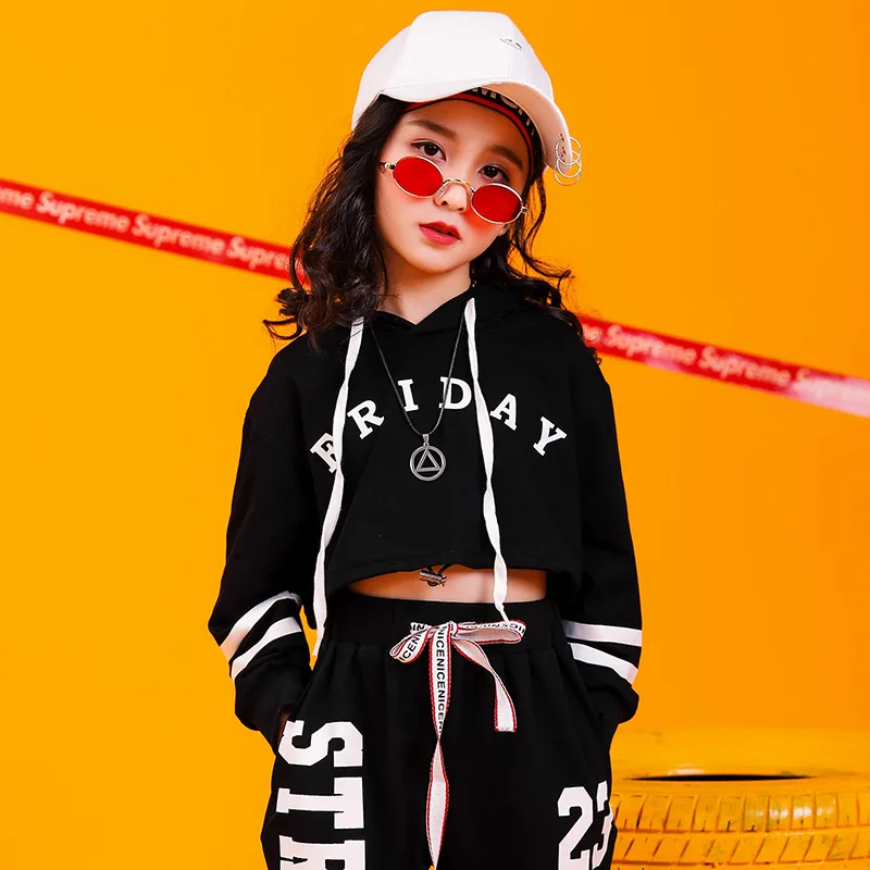 2021 Fashion Hooded Children's Hip-hop Suit For Girls Handsome Jazz Dance Costumes Girls Hiphop Loose Performance Clothing Set
2021 Fashion Hooded Children's Hip-hop Suit For Girls Handsome Jazz Dance Costumes Girls Hiphop Loose Performance Clothing Set