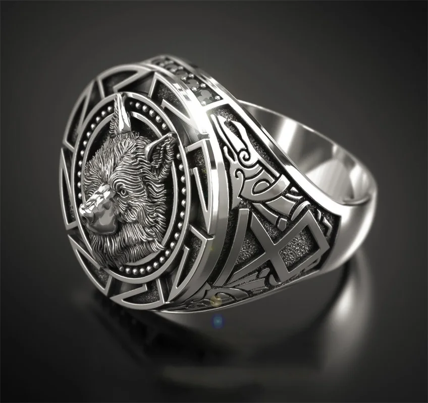 Viking Warrior Wolf Head Men's Ring Nordic Retro Wolf Totem Ring Men's Jewelry Gift
Viking Warrior Wolf Head Men's Ring Nordic Retro Wolf Totem Ring Men's Jewelry Gift
