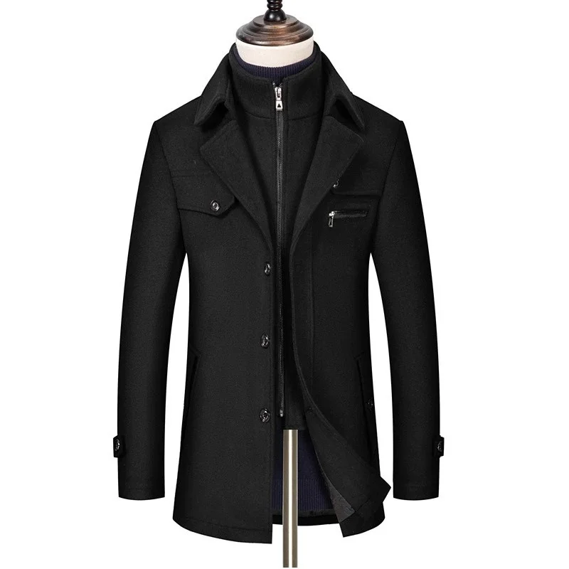 Wool Brand Blend Coats Men Winter New Men's High Quality Thick Casual Wool Coat Fashion Wild Wool Overcoat Male
Wool Brand Blend Coats Men Winter New Men's High Quality Thick Casual Wool Coat Fashion Wild Wool Overcoat Male