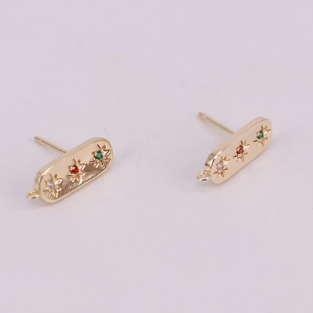 brass rectangle fittings with three colors cz silver pin allergy free high quality gold plated DIY jewelry accessory
brass rectangle fittings with three colors cz silver pin allergy free high quality gold plated DIY jewelry accessory